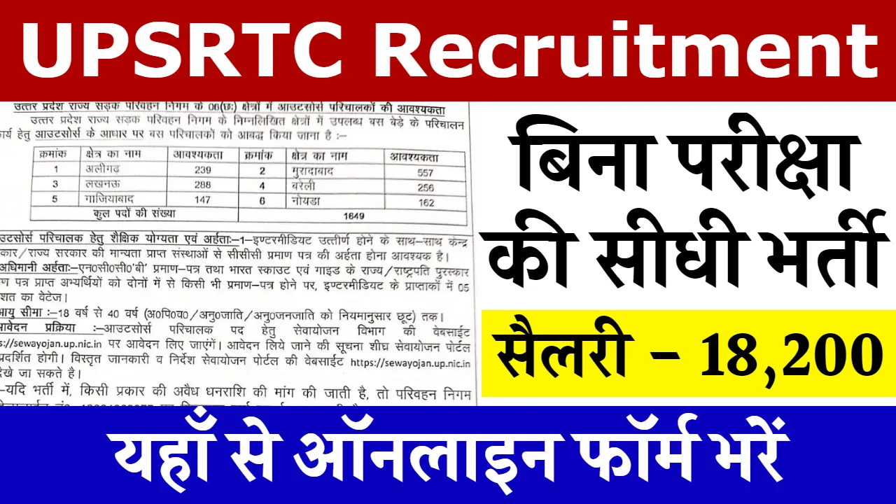 UPSRTC Recruitment 2024